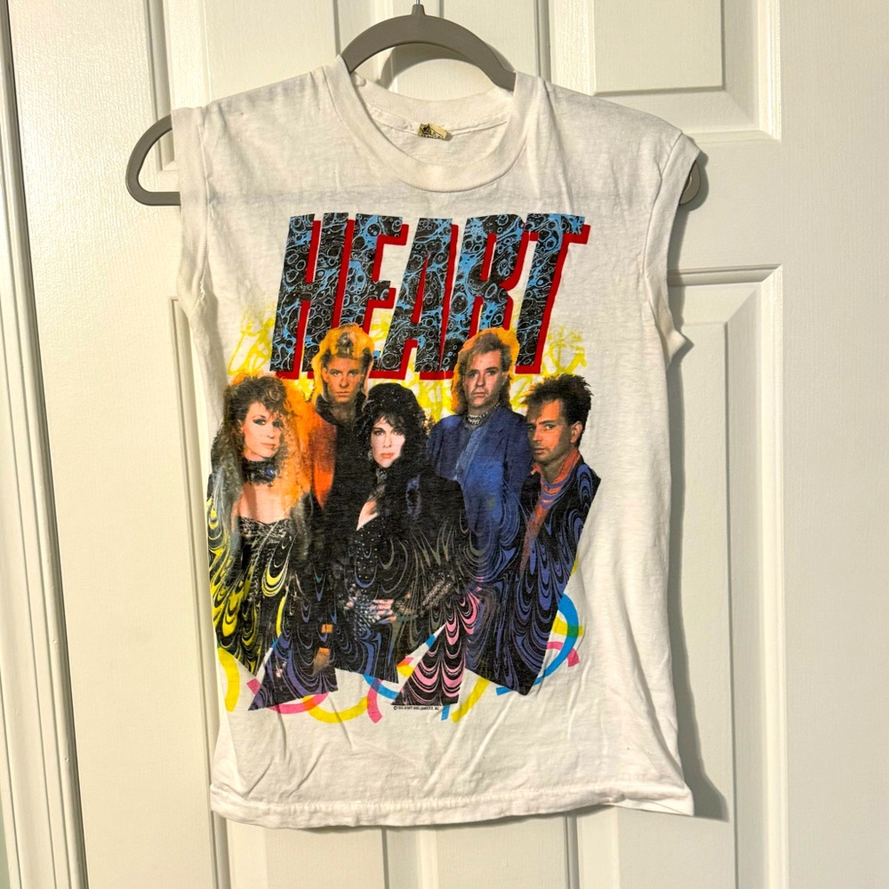 Authentic Vintage 1985 Heart World Tour Muscle Tank Anne Nancy Wilson Size Small